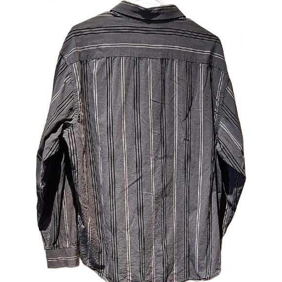 Tony Hawk Men's Gray Striped Button Down Shirt Size XL - Picture 5 of 5